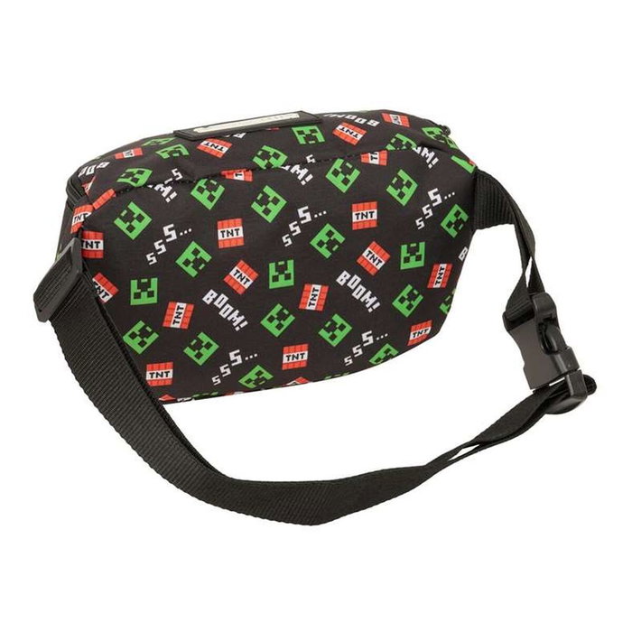 Safta Sac banane Minecraft Noir 23 x 14 x 9 cm
