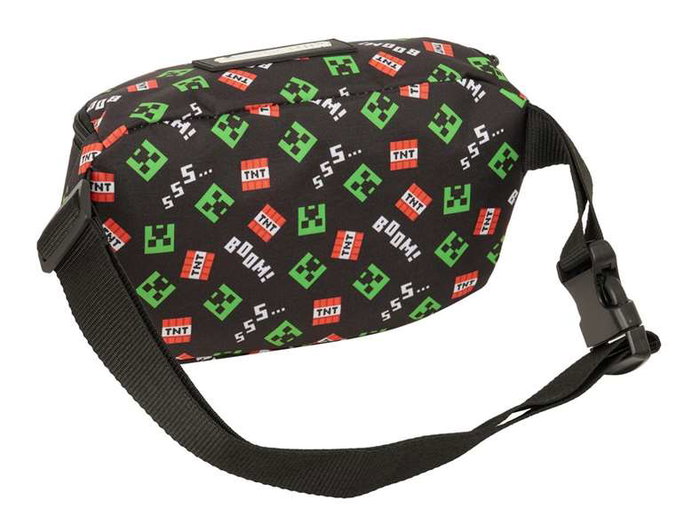 Safta Sac banane Minecraft Noir 23 x 14 x 9 cm