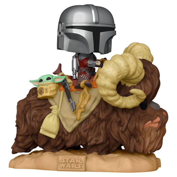 Funko Star Wars The Mandalorian POP! Deluxe Vinyl figurine The Mandalorian on Bantha with Child in Bag
