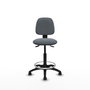 PIQUERAS Y CRESPO Tabouret Isso Asynchrone Tissu Gris Structure Polyamide Noire