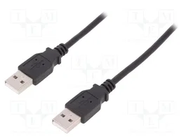 DIGITUS Câble USB 2.0 High Speed USB A vers USB A 1,8 m noir