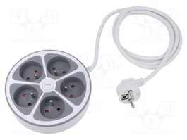 PLASTROL Rallonge réseau H05VV-F 3G1,5mm² 2m blanc
