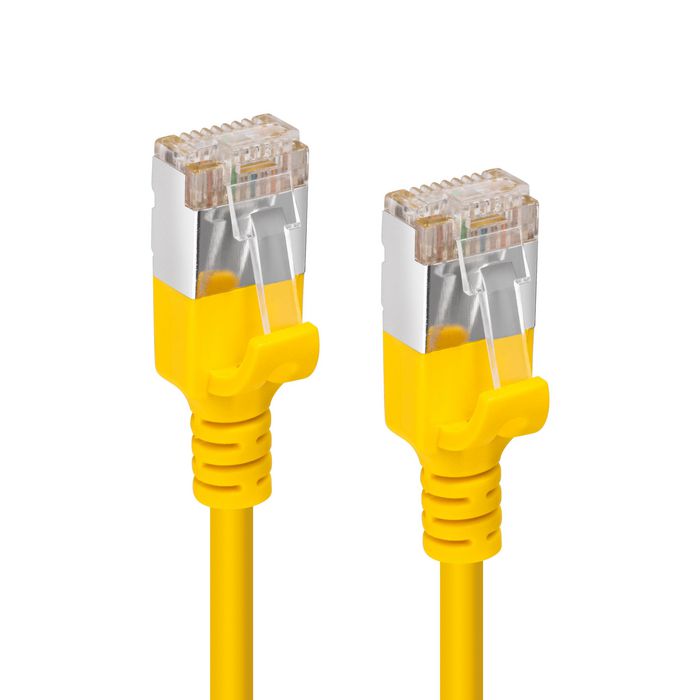 MicroConnect Câble réseau CAT6a U-FTP Slim LSZH Jaune 0,25m