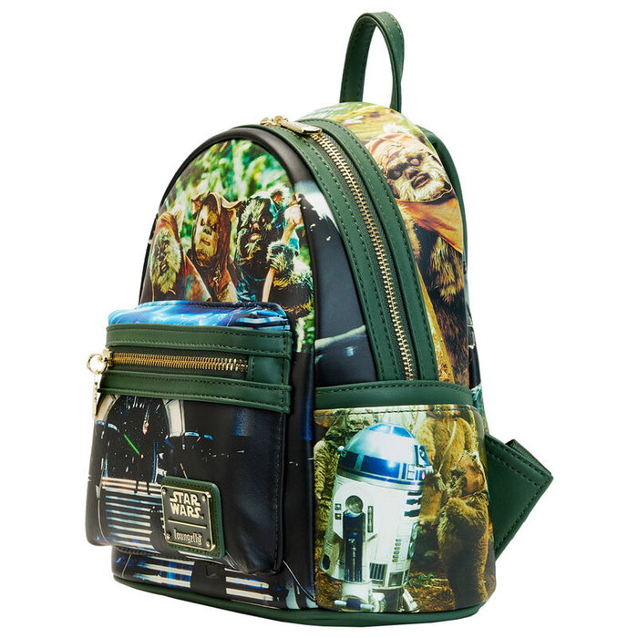 LOUNGEFLY Sac à dos Star Wars Le Retour du Jedi, 25 cm, en cuir végan, bretelles ajustables, intérieur assorti LOUNGEFLY Sac à dos Star Wars Le Retour du Jedi, 25 cm, en cuir végan, bretelles ajustables, intérieur assorti
