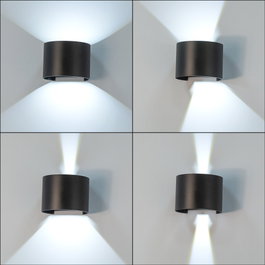 Applique Murale Extérieure LED 2x5W Noir 4000K IP65