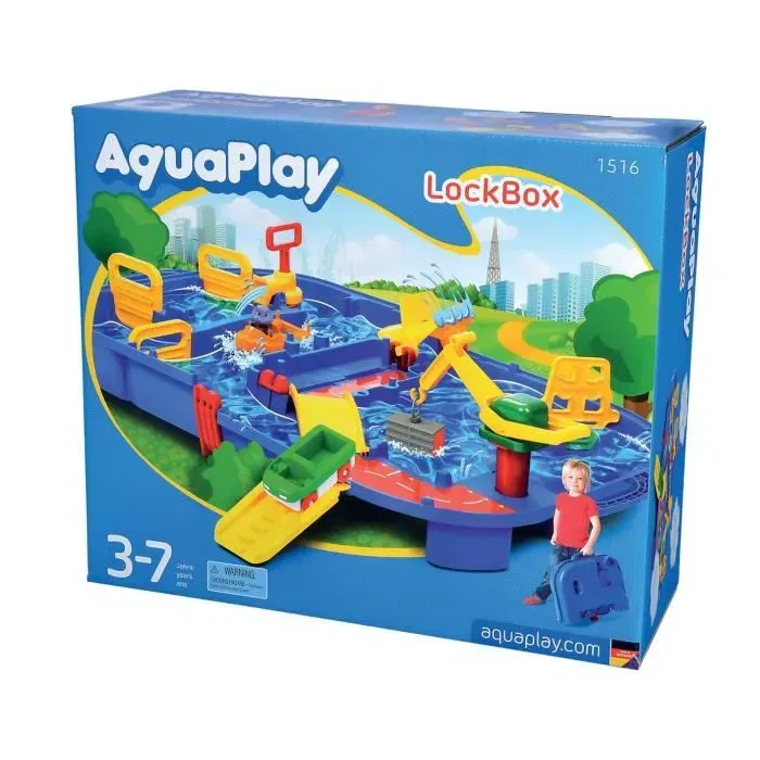 Smoby Circuit Aquaplay Lock Box - Circuit aquatique avec bateau container et 25 accessoires pour enfants à partir de 3 ans - Jeu d'eau ludique et pédagogique Smoby Circuit Aquaplay Lock Box - Circuit aquatique avec bateau container et 25 accessoires pour enfants à partir de 3 ans - Jeu d'eau ludique et pédagogique