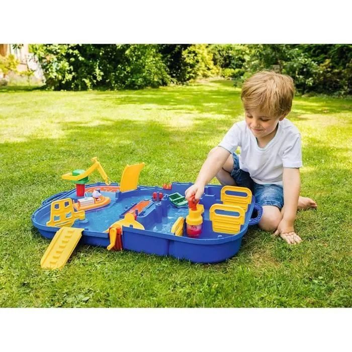 Smoby Circuit Aquaplay Lock Box - Circuit aquatique avec bateau container et 25 accessoires pour enfants à partir de 3 ans - Jeu d'eau ludique et pédagogique Smoby Circuit Aquaplay Lock Box - Circuit aquatique avec bateau container et 25 accessoires pour enfants à partir de 3 ans - Jeu d'eau ludique et pédagogique