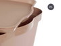 Kipit Boîte de Rangement Plastique avec Couvercle 24L Beige 29,3x24,5x45 cm (Set de 6)