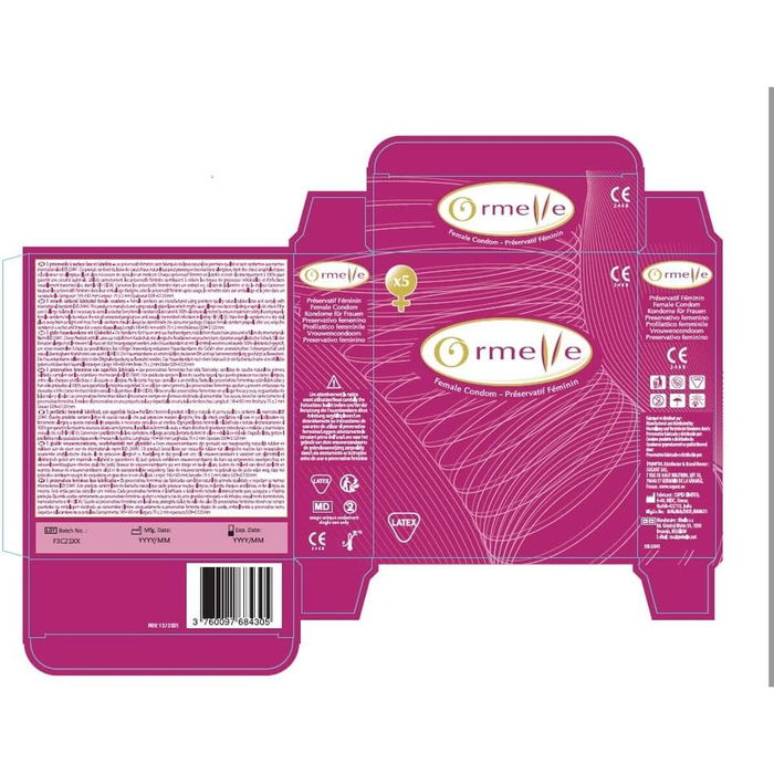 Femidom Préservatif Femmes Ormelle 5 Unités