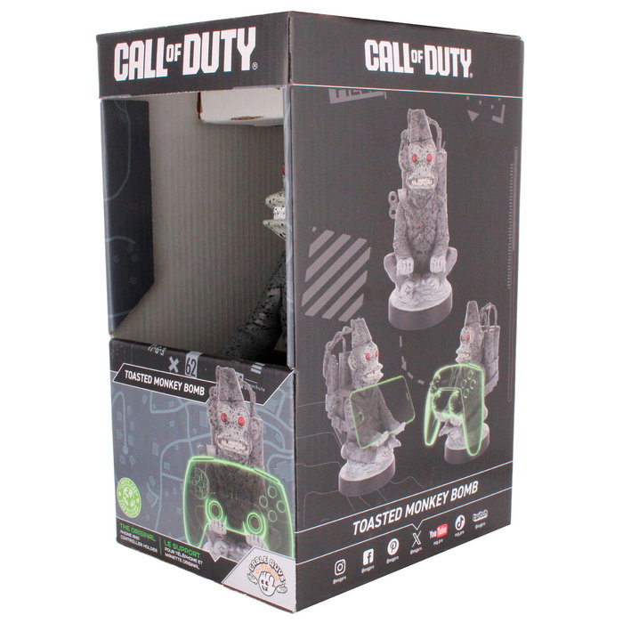 EXQUISITE GAMING Support de contrôleur figurine Toasted Monkey Bomb Call of Duty (21 cm) - Pour PS5 DualSense, Xbox Series, iPhone