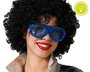Gafas Lunettes à lumière LED avec grille pour carnaval et soirée - Modèle adulte, couleur bleue