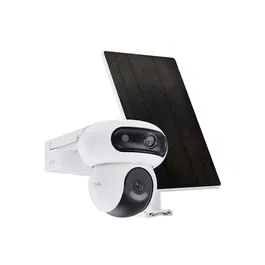 EZVIZ HB90 Caméra de surveillance extérieure double motorisée avec panneau solaire 8W et vision nocturne infrarouge