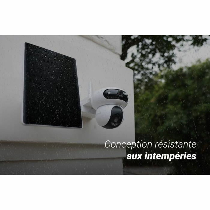 Ezviz HB90 Caméra de surveillance extérieure double motorisée avec panneau solaire 8W