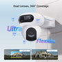 Ezviz HB90 Caméra de surveillance extérieure double motorisée avec panneau solaire 8W