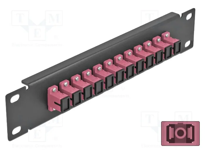 DELOCK Panneau de brassage à fibre optique SC Simplex 12 ports rack 10 pouces DELOCK Panneau de brassage à fibre optique SC Simplex 12 ports rack 10 pouces