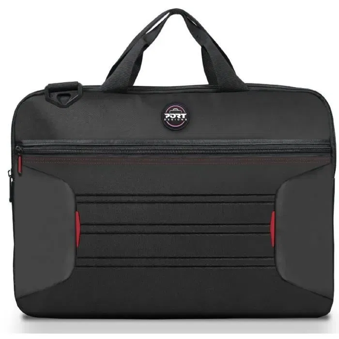 Port Designs - Premium Pack Sacoche PC 15,6" avec Souris sans fil, Dongle USB et Adaptateur Type C - Polyester noir