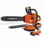 Dual Power POWDPGCSS2 - Tronçonneuse élagueuse sans fil 40 V - Guide 350 mm - Moteur brushless - Avec batterie et chargeur
