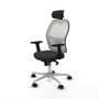 Piqueras y Crespo Chaise de Bureau avec Appui-tête Jorquera 2D086N2 Noir