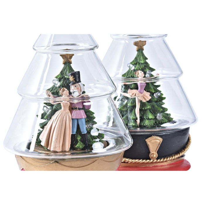 Décoration lumineuse DKD Home Decor Noël Rouge Blanc (15 x 13,5 x 24 cm) (2 Unités)