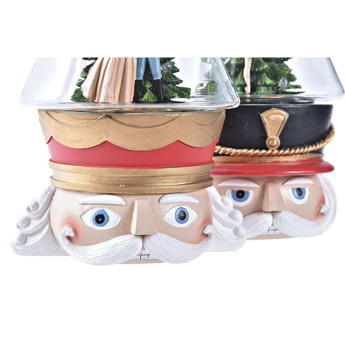 Décoration lumineuse DKD Home Decor Noël Rouge Blanc (15 x 13,5 x 24 cm) (2 Unités)