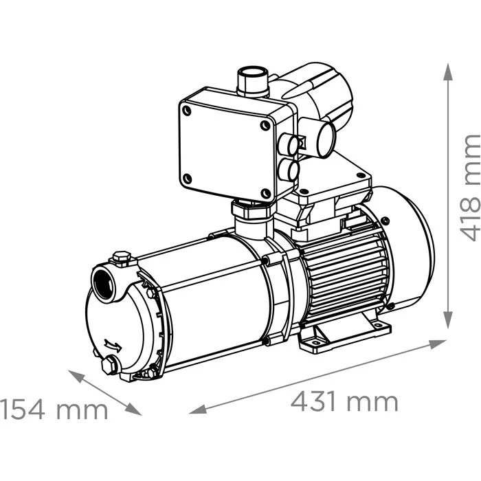 SFA Pompe Multicellulaire SaniMHP 9-50 avec Presscontrol PC4 - Pression Constante Automatique
