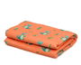 KioKids Toalla Playa Microfibre Serviette de Plage et Piscine Cocodrilo 75 x 150 cm - Naranja (Orange) avec Sac Maille et Mousqueton