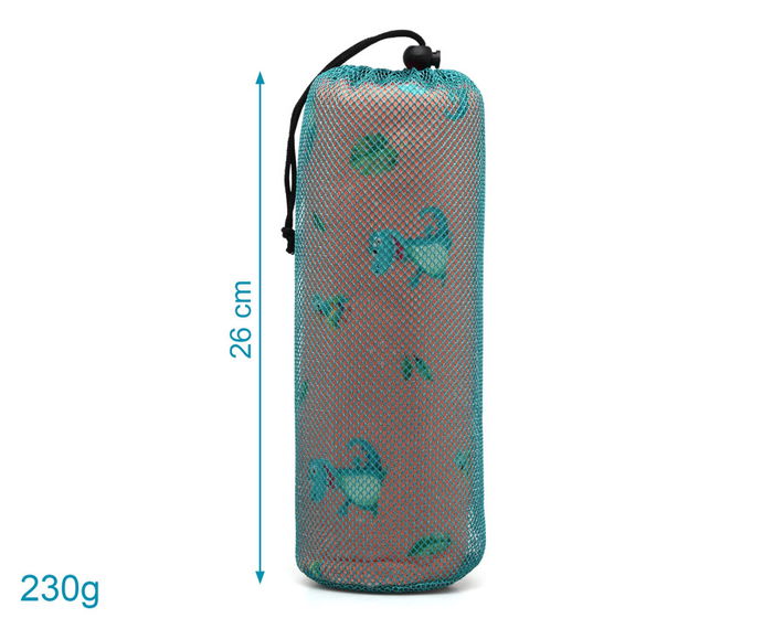 KioKids Toalla Playa Microfibre Serviette de Plage et Piscine Cocodrilo 75 x 150 cm - Naranja (Orange) avec Sac Maille et Mousqueton