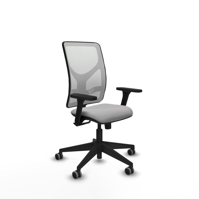 PIQUERAS Y CRESPO Chaise Motilla Synchro Gris clair et Blanc avec Accoudoirs 3D PIQUERAS Y CRESPO Chaise Motilla Synchro Gris clair et Blanc avec Accoudoirs 3D