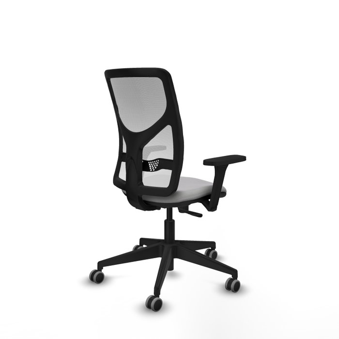 PIQUERAS Y CRESPO Chaise Motilla Synchro Gris clair et Blanc avec Accoudoirs 3D PIQUERAS Y CRESPO Chaise Motilla Synchro Gris clair et Blanc avec Accoudoirs 3D