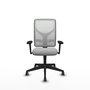 PIQUERAS Y CRESPO Chaise Motilla Synchro Gris clair et Blanc avec Accoudoirs 3D