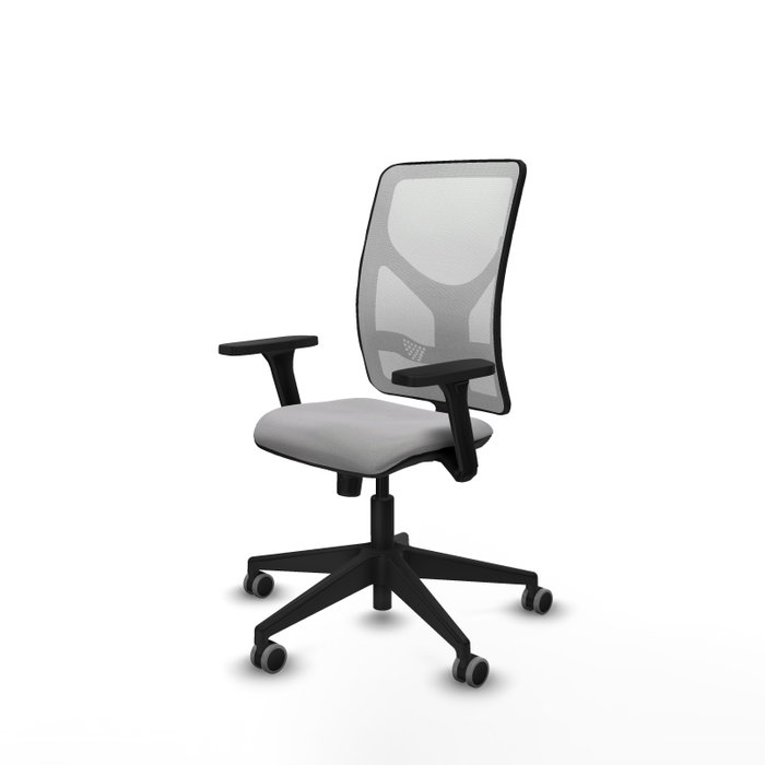 PIQUERAS Y CRESPO Chaise Motilla Synchro Gris clair et Blanc avec Accoudoirs 3D PIQUERAS Y CRESPO Chaise Motilla Synchro Gris clair et Blanc avec Accoudoirs 3D