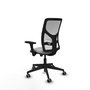 PIQUERAS Y CRESPO Chaise Motilla Synchro Gris clair et Blanc avec Accoudoirs 3D
