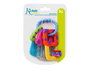 KioKids Llavero Sonajero Mordedor - Jouet d'éveil et de dentition pour bébé 3+ mois, Multicolore, En plastique