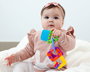 KioKids Llavero Sonajero Mordedor - Jouet d'éveil et de dentition pour bébé 3+ mois, Multicolore, En plastique