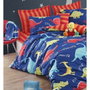 BigBuy Home Parure de couette Bleu King size 3 Pièces
