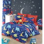 BigBuy Home Parure de couette Bleu King size 3 Pièces