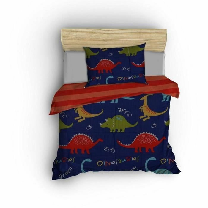 BigBuy Home Parure de couette Bleu King size 3 Pièces
