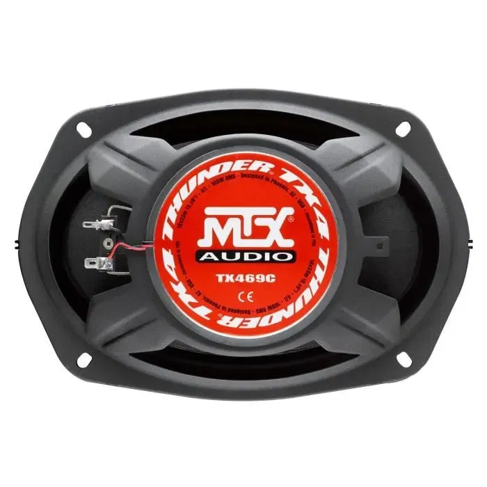 MTX AUDIO Haut-parleurs voiture coaxiaux 2 voies 16x23 cm (6x9") 100W RMS, bobine TIL 30 mm, tweeter dôme soie néodyme 25 mm