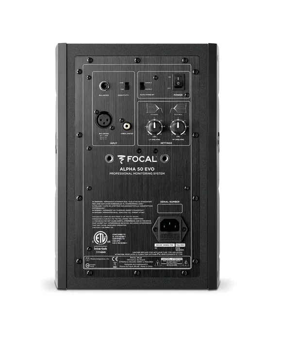 FOCAL Alpha Evo 50 - Enceinte de monitoring active 2 voies, Tweeter 1", Woofer 5", 50W, Jack/XLR/RCA, Noir FOCAL Alpha Evo 50 - Enceinte de monitoring active 2 voies, Tweeter 1", Woofer 5", 50W, Jack/XLR/RCA, Noir