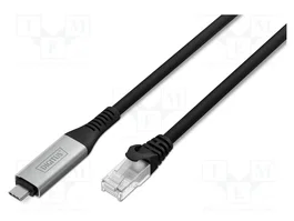 DIGITUS Câble USB 3.2 Gen 1 vers RJ45 Cat 6a, 5m, Noir
