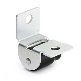 Q&Q Kety A - Roue Fixe en Nylon, Diamètre 16 mm Hauteur 19 mm avec Support en Acier Galvanisé Forme Équerre
