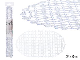 BERILO Tapis de douche antidérapant transparent 34x63cm