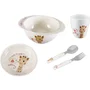 Sophie La Girafe Set Repas Kiwi - Assiette Creuse, Bol Anti-Brûlure Poignées, Gobelet et 2 Couverts Ergonomiques pour Bébé