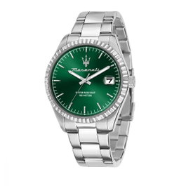 Maserati R8853100043 avec cadran vert et bracelet gris