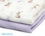 KioKids Set de 2 Muselines Conejitos Lavanda 120x120cm