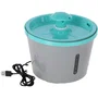 Kerbl Fontaine à Eau pour Chat et Chien 80557, 1.6 L, Filtre Charbon Actif, 2 Modes, Silencieuse, Arrêt Automatique, Gris/Bleu