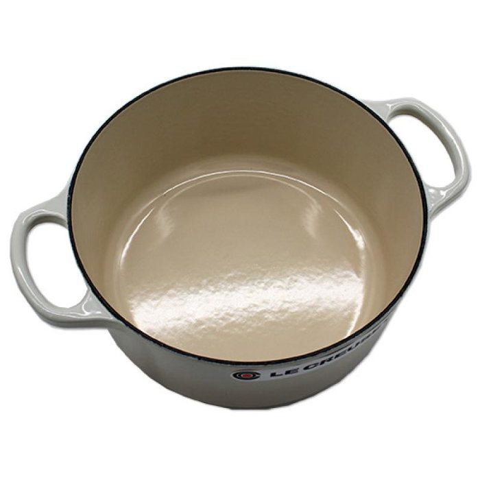 Le Creuset Signature Rond 22 cm Rôtissoire en Fonte émaillée, 3.3L, Couleur Crème