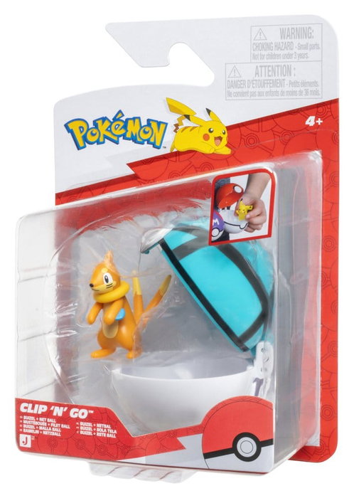 Jazwares Pokémon Clip 'n' Go Mustébouée & Filet Ball