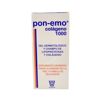 Pon-emo Lot de 2 x 500 ml Gel dermatologique et shampooing PON-EMO COLLAGEN