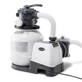 Intex Filtre à Sable SX2100, 6m3/h, pour Piscine jusqu'à 36m3, avec Vanne 6 Voies et Adaptateurs 32-38 mm